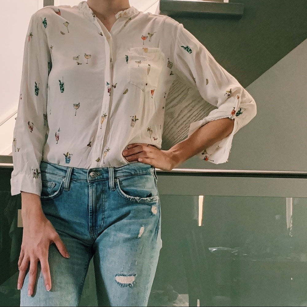 Zara Printed Top🏝 - Picture 3 of 4